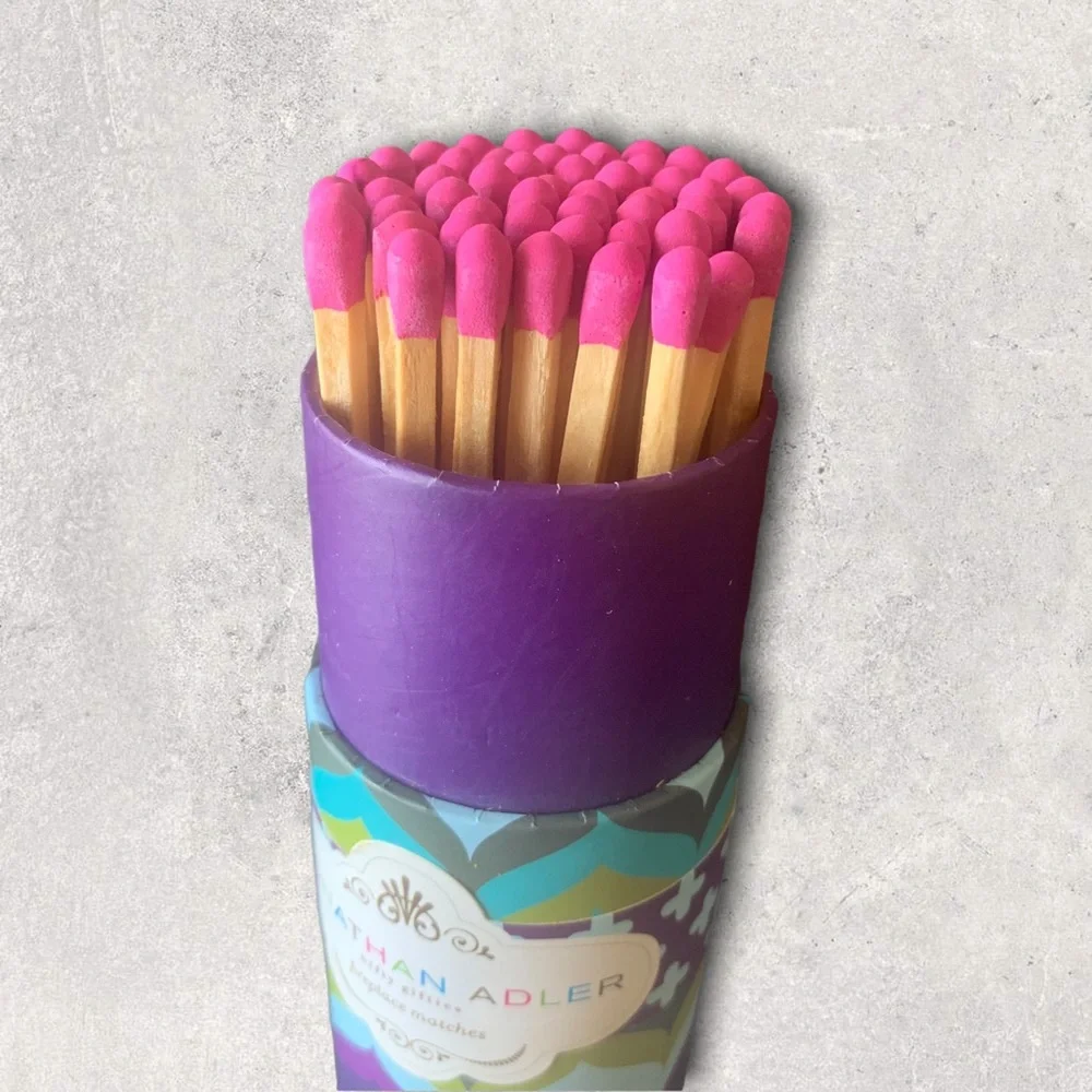 Jonathon Adler Fireplace Matches - 11” - With Designer Matchbox